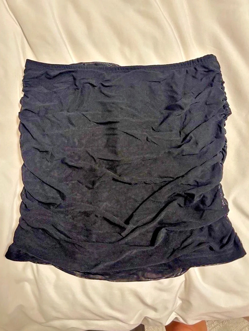 SHEIN Ruched Mini Skirt in Black Size Medium